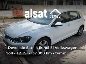 Develi'de Satılık İkinci El Volkswagen Golf