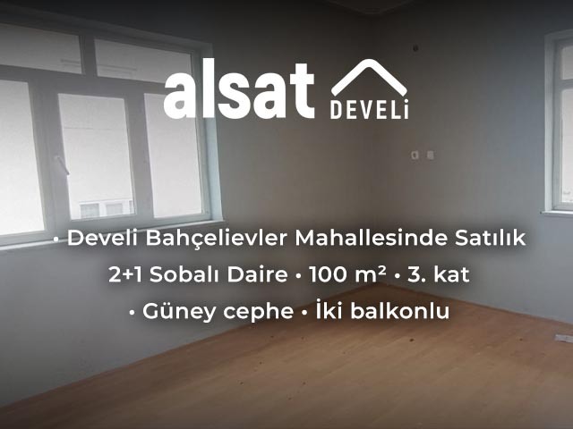 Develi Bahçelievler Mahallesinde Satılık 2+1 Sobalı Daire