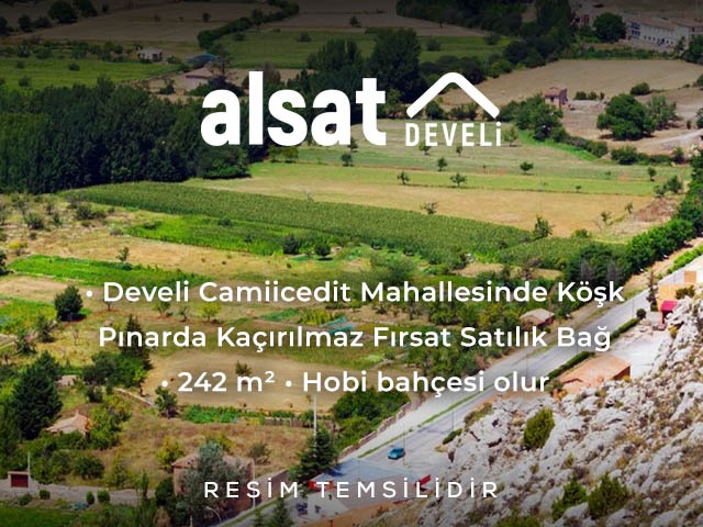 Develi Camiicedit Mahallesinde Köşk Pınarda Kaçırılmaz Fırsat Satılık Bağ