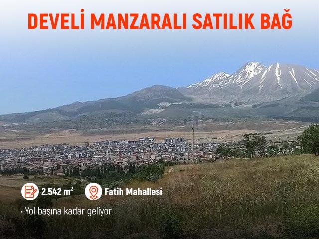 Develi Fatih Mahallesinde Develi Manzaralı Satılık Bağ