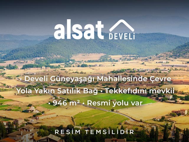 Develi Güneyaşağı Mahallesinde Çevre Yola Yakın Satılık Bağ