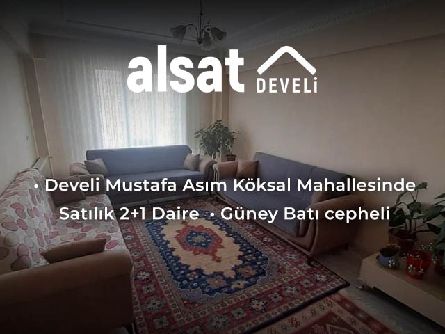 Develi Mustafa Asım Köksal Mahallesinde Satılık 2+1 Daire