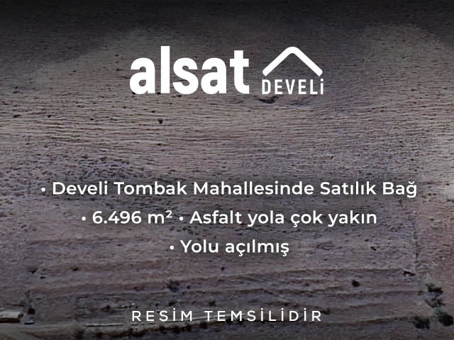 Develi Tombak Mahallesinde Satılık Bağ