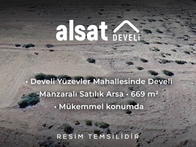 Develi Yüzevler Mahallesinde Develi Manzaralı Satılık Arsa